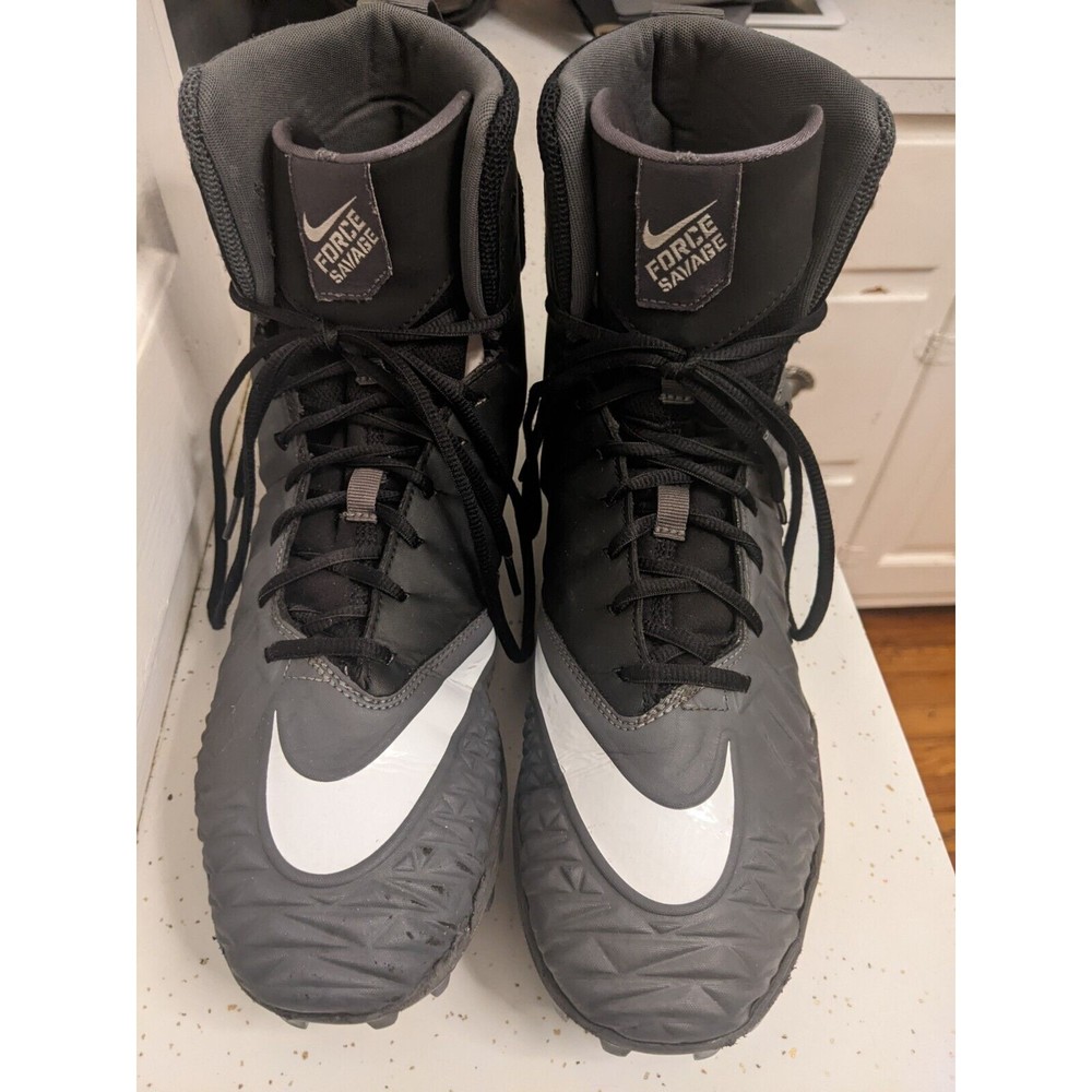 Men's Nike Force Savage Varsity Grey Football Cleat US Size 12 1/2 880140-002